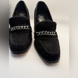 Black Suede Chain Loafers